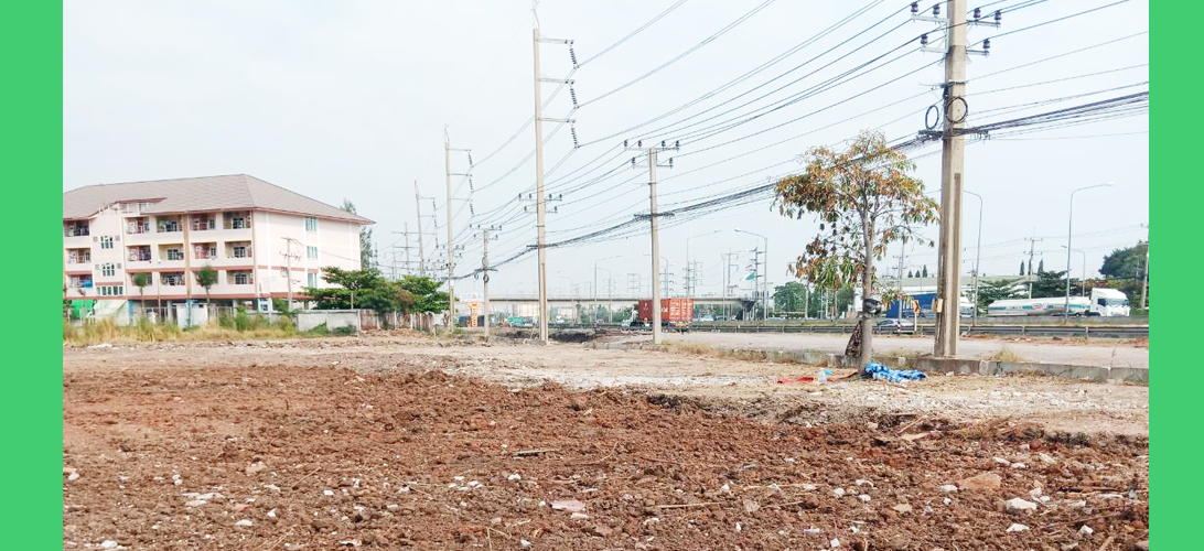 ขายที่ดินติดถนนใหญ่พระราม2 ธนบุรีปากท่อ ตำบลกาหลง อำเภอเมือง สมุทรสาคร ฝั่งขาเข้ากรุงเทพ